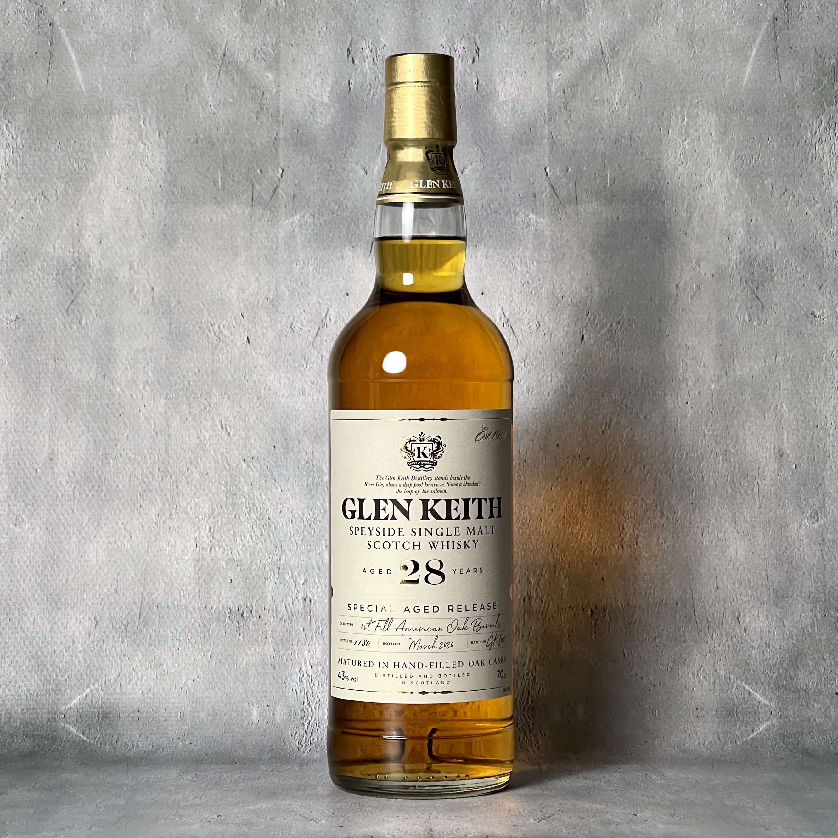 ネット最安！グレンキース GLEN KEITH 28年 700ml WHISKY LOVERS