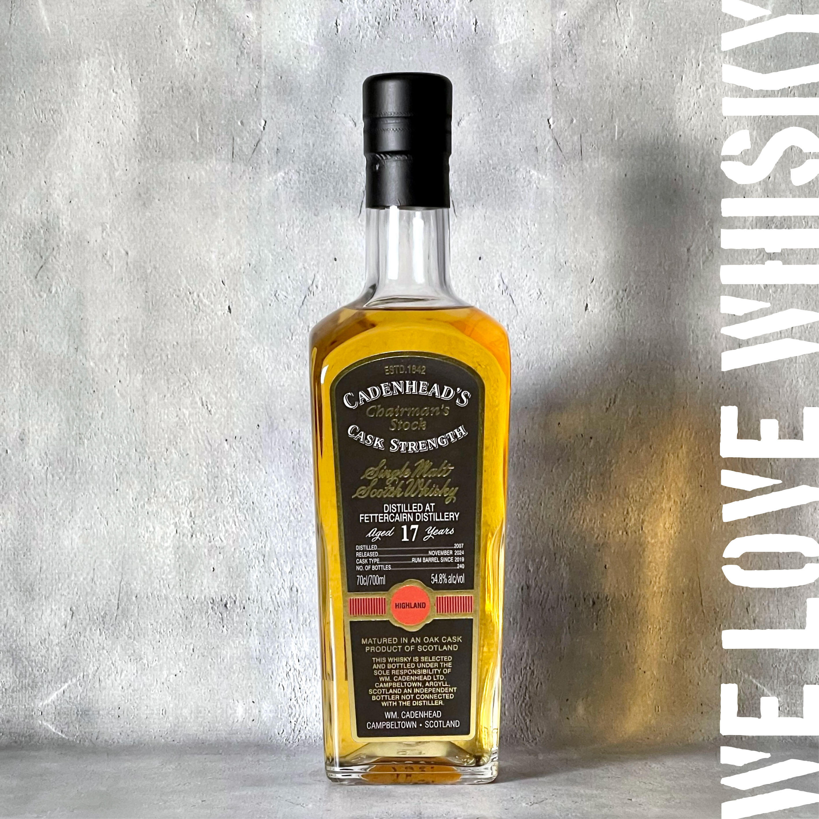 ケイデンヘッド フェッターケアン 15年 Cadenhead 15年 ケイデンヘッド