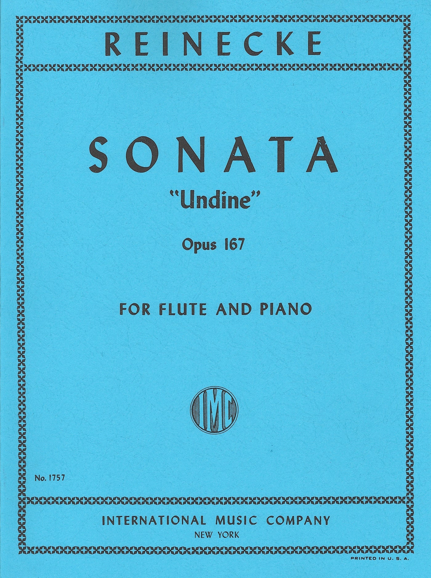 フルート・ソナタ Op.167 「ウンディーネ（水の精）」（Fl.ソロ