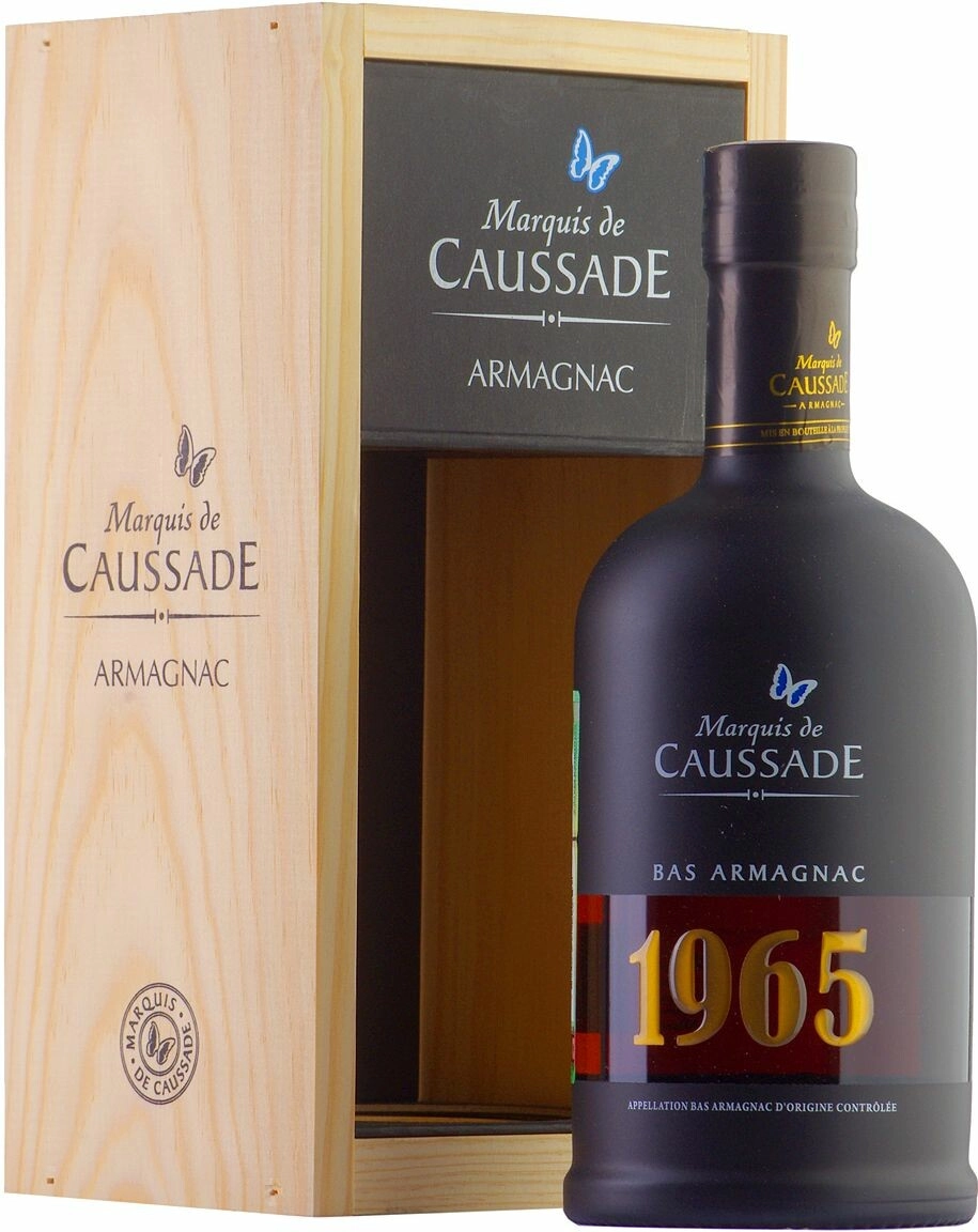 Armagnac Marquis de Caussade Bas Armagnac AOC, 1965, wooden box