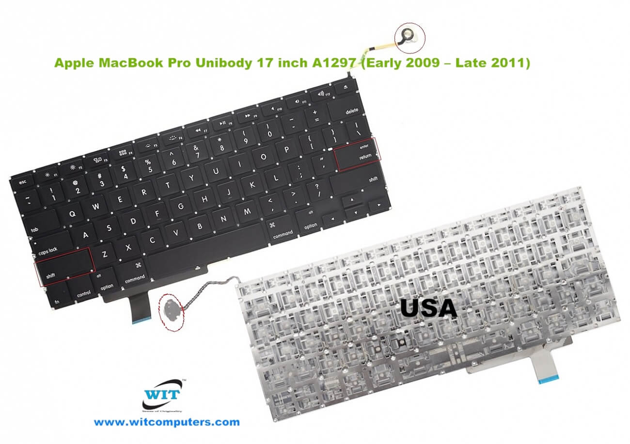 Keyboard or Keypad for A1297 Apple MacBook Pro Unibody 17