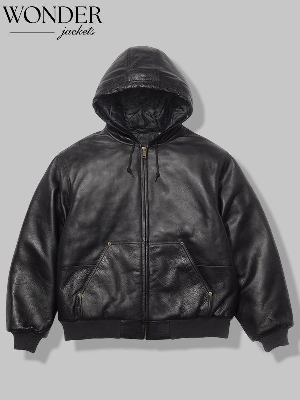 Supreme x Dickies Hooded Leather Work Jacket Black