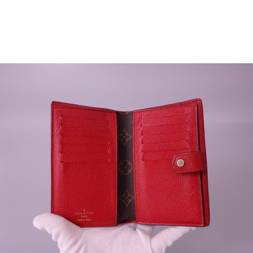 ルイヴィトン モノグラム ポルトフォイユ パラス コンパクト赤M60140