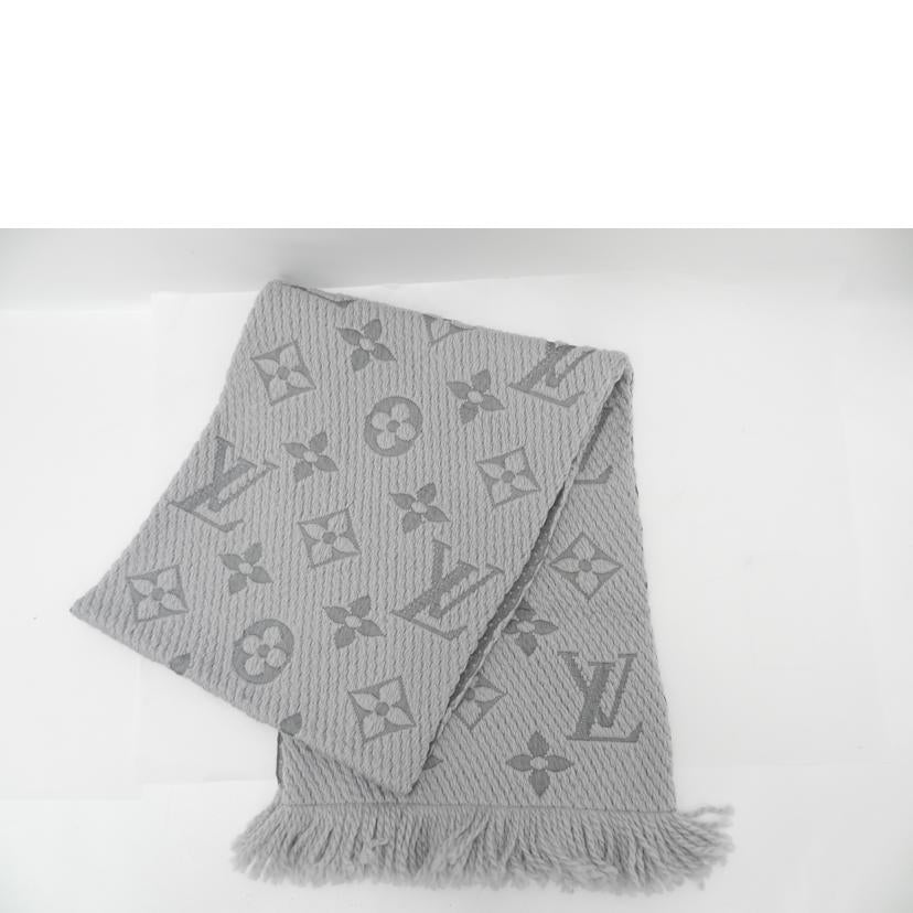 ルイヴィトン ロゴマニア マフラー ライトグレー LOUIS VUITTON ルイ
