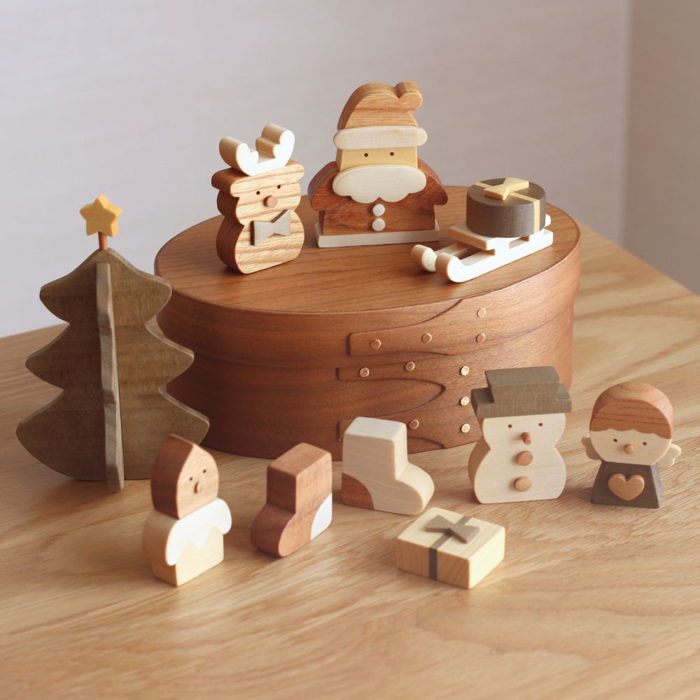 数量限定】クリスマスの積み木セット｜親子で楽しむナチュラルな木製