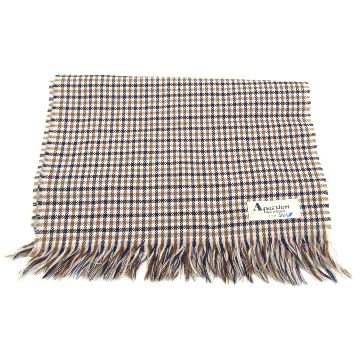 アクアスキュータム ANA マフラー ストール チェック柄 イギリス製