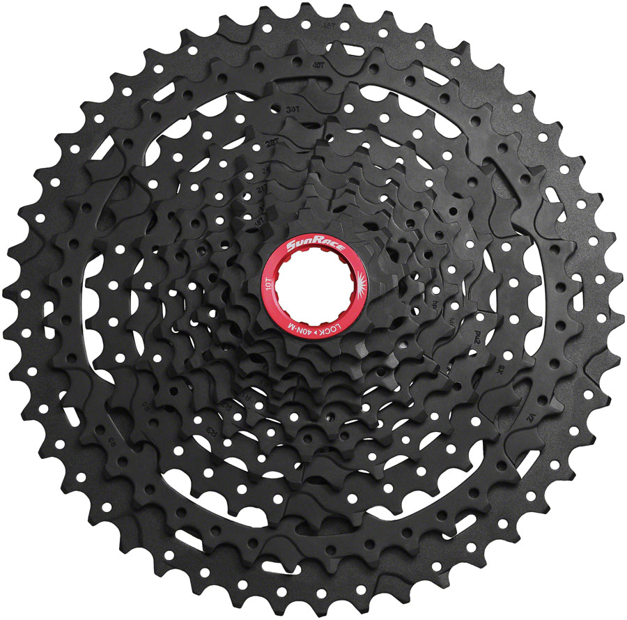 SunRace CSMX9X Cassette - 11-Speed, 10-46t, Black Chrome, For XD