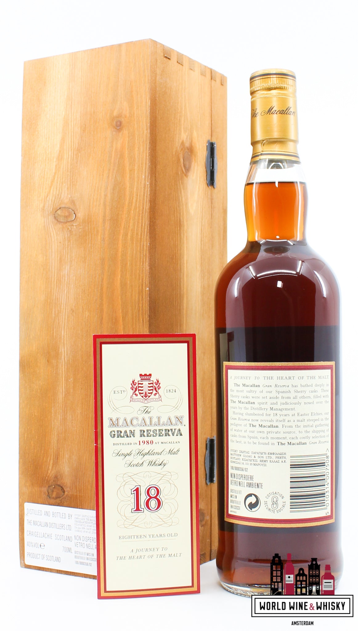 Macallan 18 Years Old 1980 1999 - Gran Reserva - Sherry Wood 40
