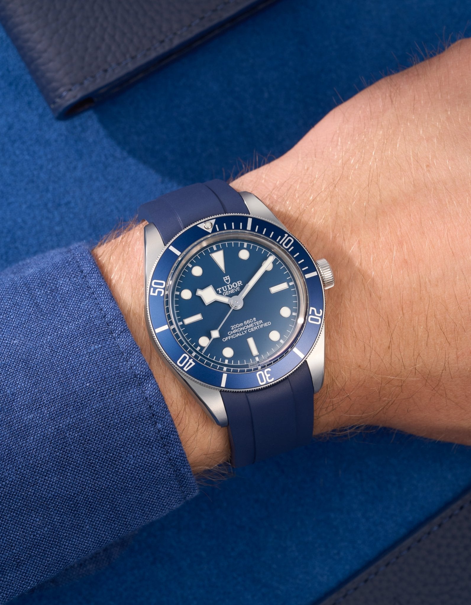FKM Rubber Strap for Tudor BB58 - Navy Blue – Wristbuddys