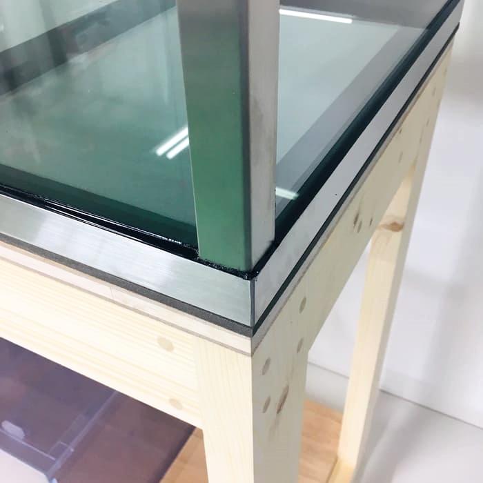 オールガラス600×450×450オーバーフロー水槽キャビネットセット 透明