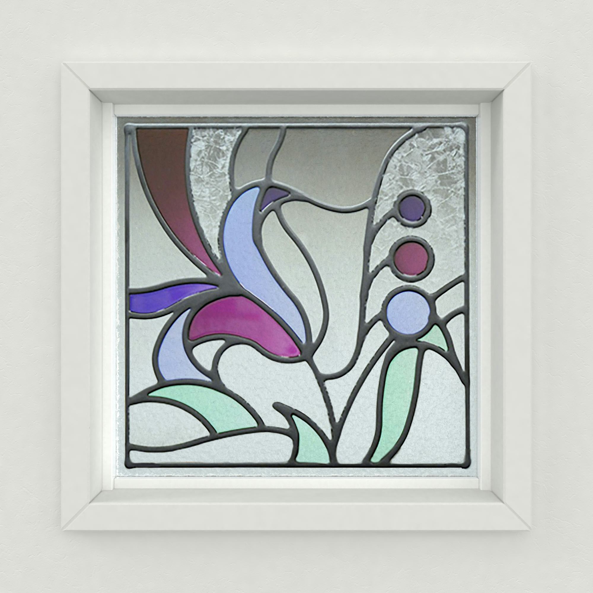 ステンドグラス風装飾ガラス(スクウェア) OG302｜オーダーガラス板.com