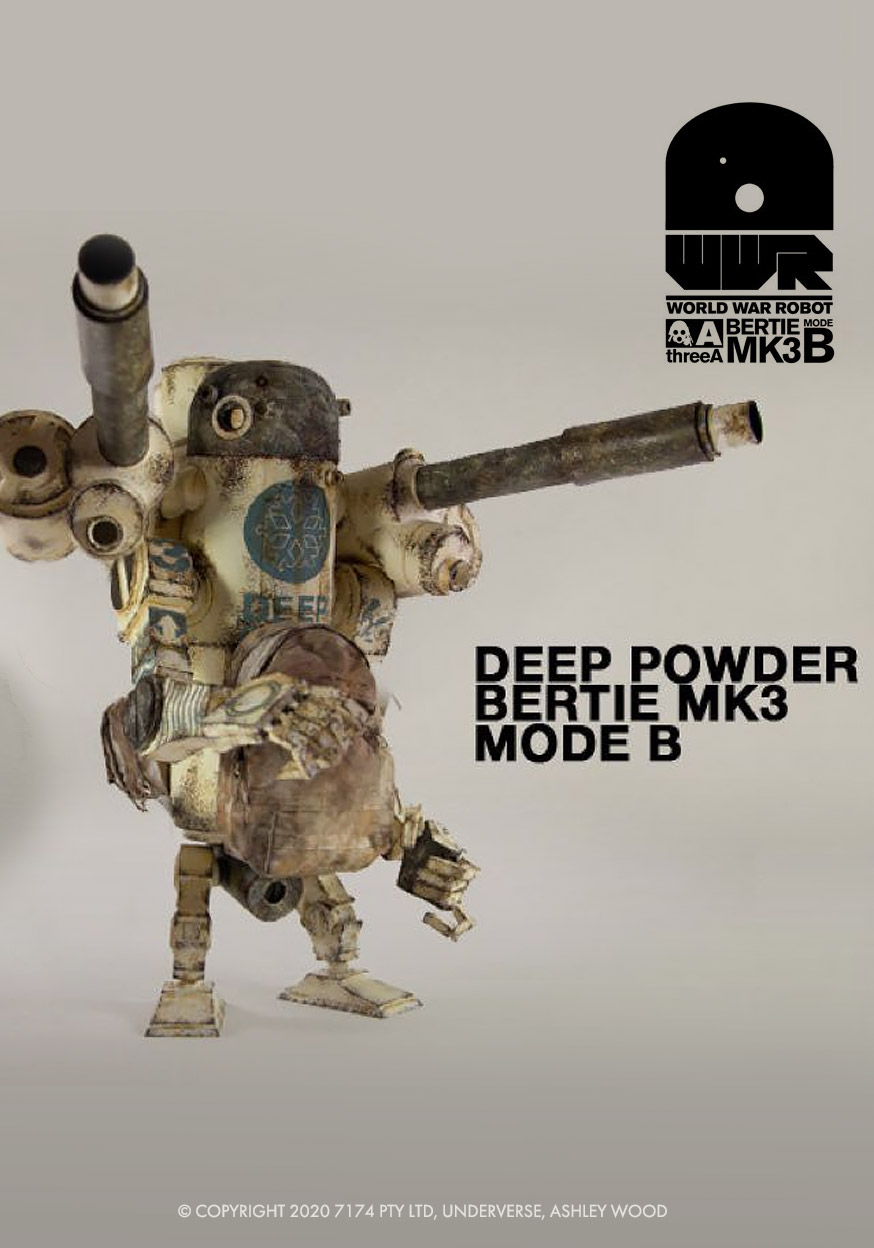 Bertie MK3 Mode B Deep Powder by Ashley Wood (one sixth) toy