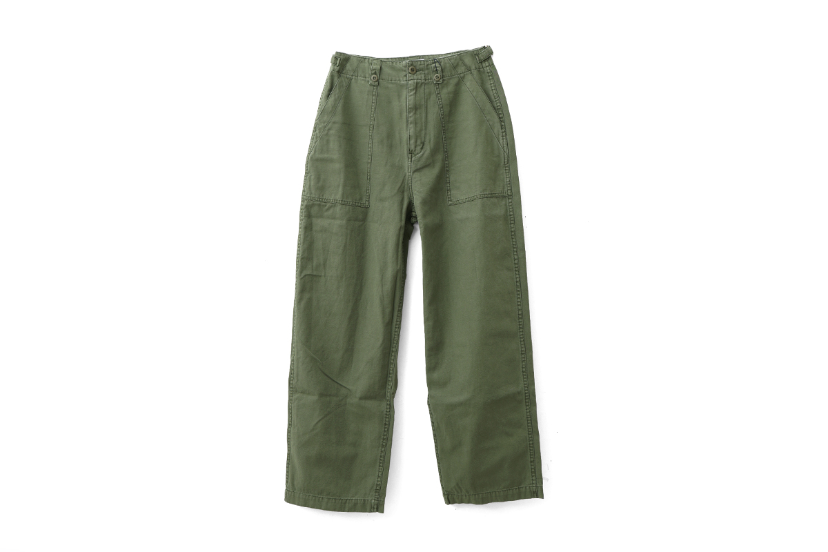 My Fav. CHILD WOMAN 綿ツイル 製品硫化染めファティーグパンツ