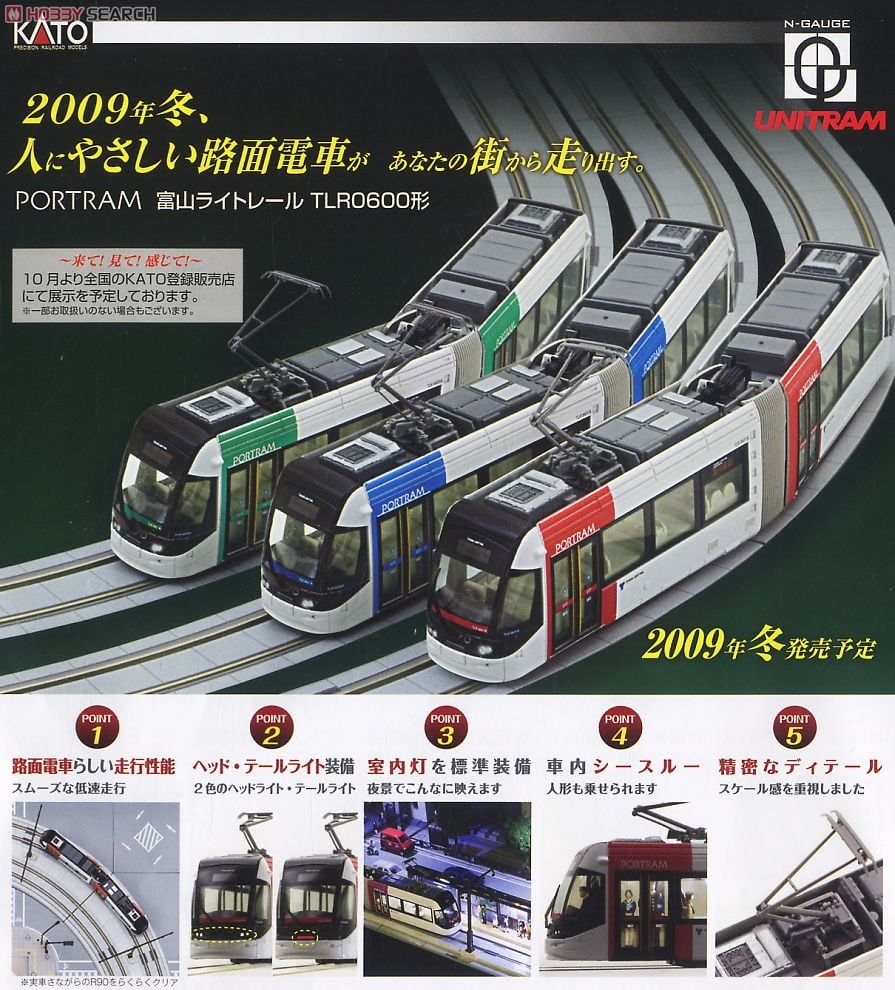 富山ライトレール TLR0601 (赤) (鉄道模型) - ホビーサーチ 鉄道模型 N