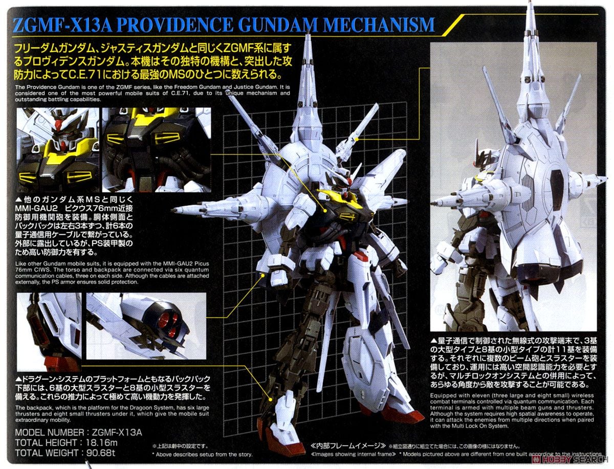 プロヴィデンスガンダム (MG) (ガンプラ) - ホビーサーチ ガンプラ他
