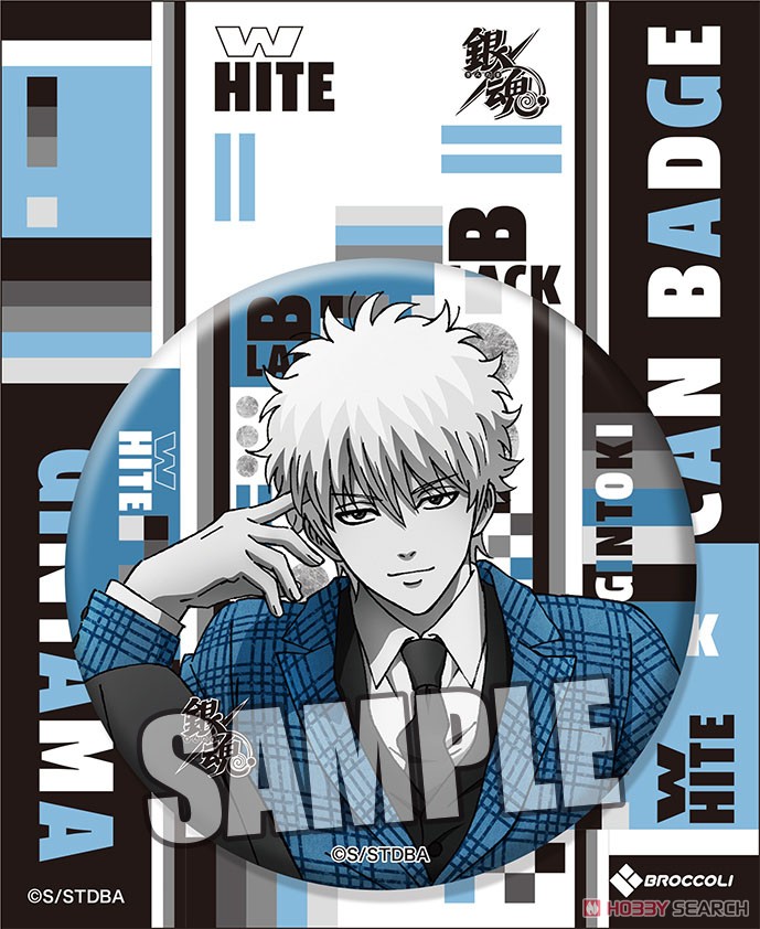 銀魂坂田銀時アクリルバッジモノクロスーツアニメジャパン