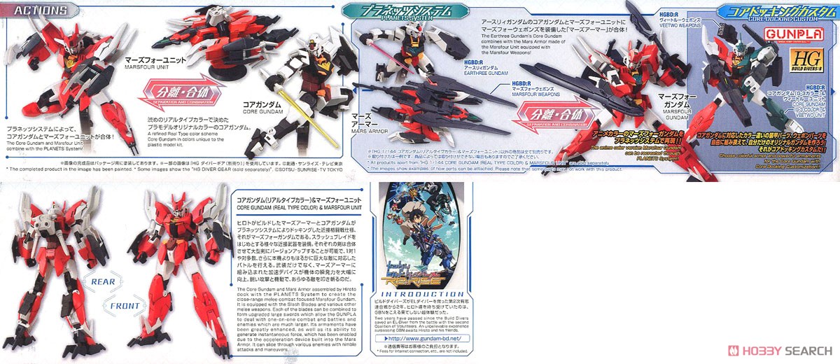 コアガンダム(リアルタイプカラー)＆マーズフォーユニット (HGBD:R