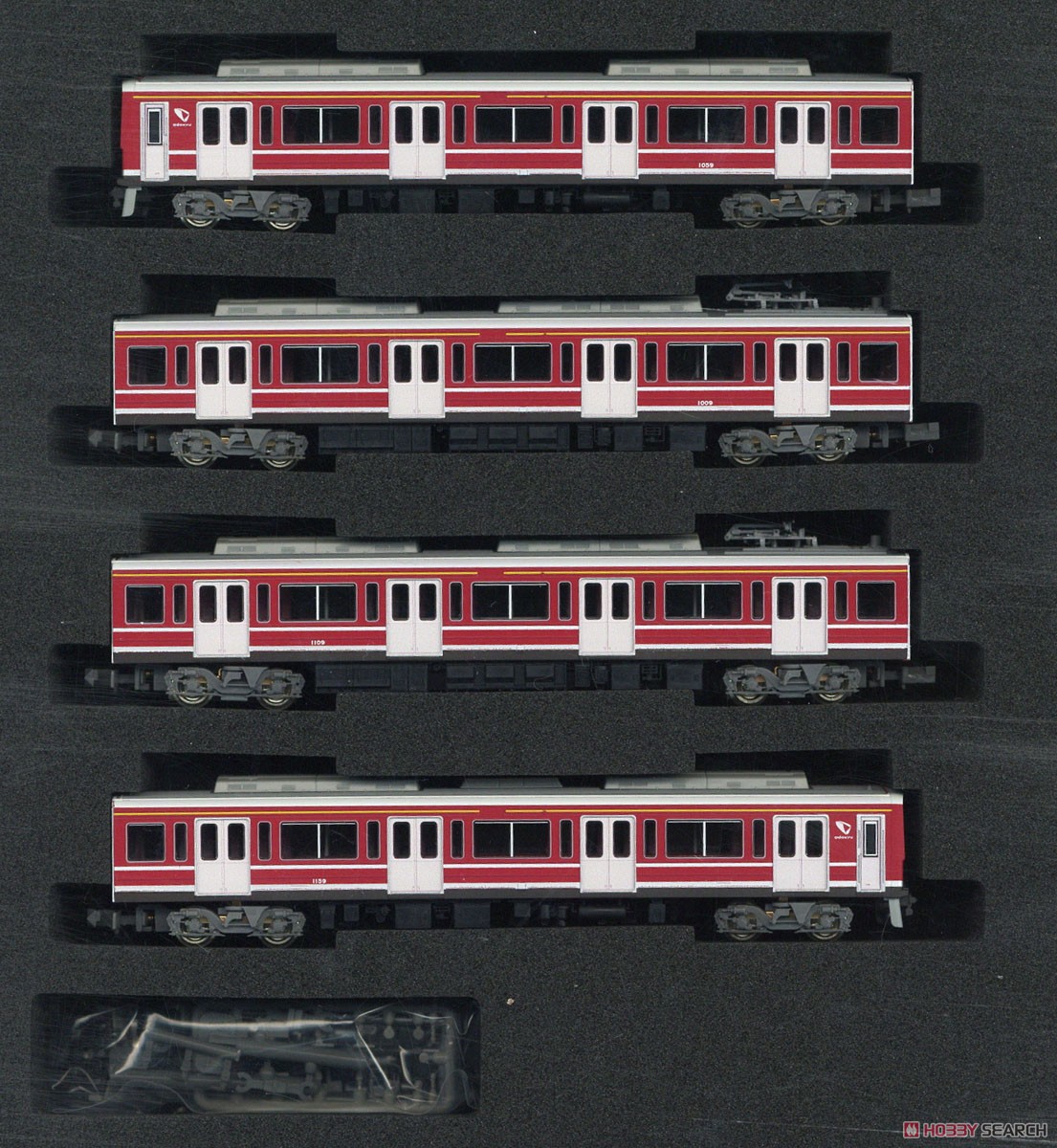 小田急 1000形 (赤) 4両編成セット (動力付き) (4両セット) (塗装済み