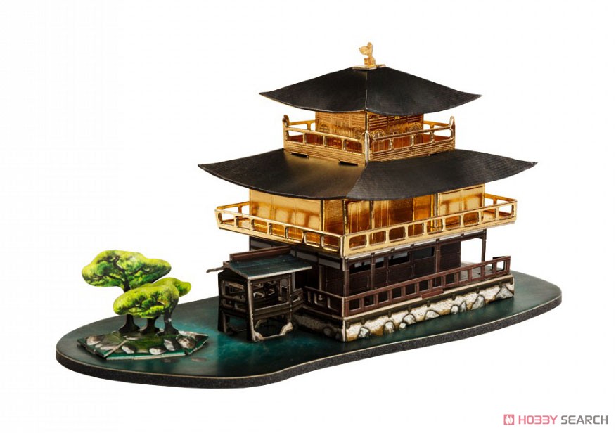 精密情景ジオラマ 世界遺産 鹿苑寺金閣 USB電源LED照明 アクリルケース