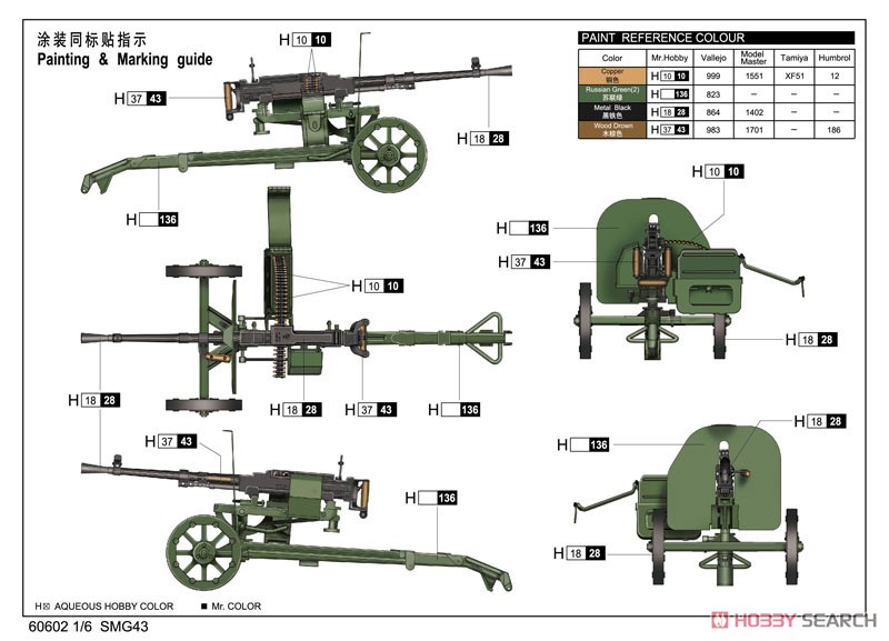 ソビエト ゴリューノフ SG-43/SGM 重機関銃 (プラモデル) - ホビー