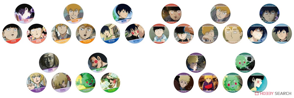 モブサイコ100 トレーディング缶バッジ 1期 花沢輝気 (3個セット