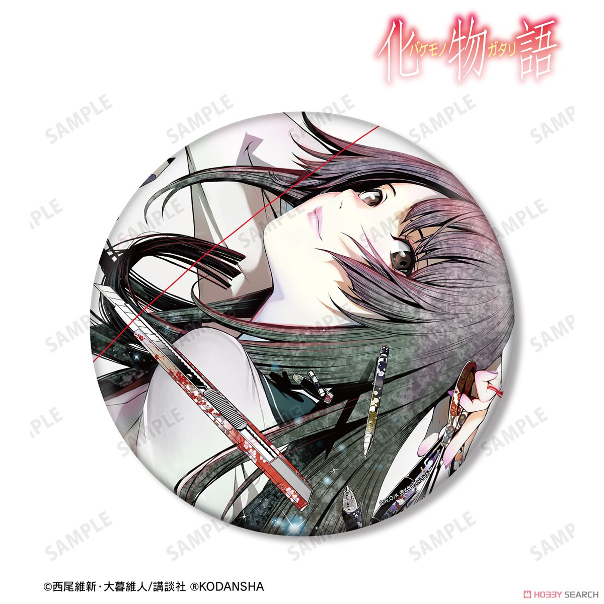 漫画『化物語』 戦場ヶ原ひたぎ BIG缶バッジ (キャラクターグッズ