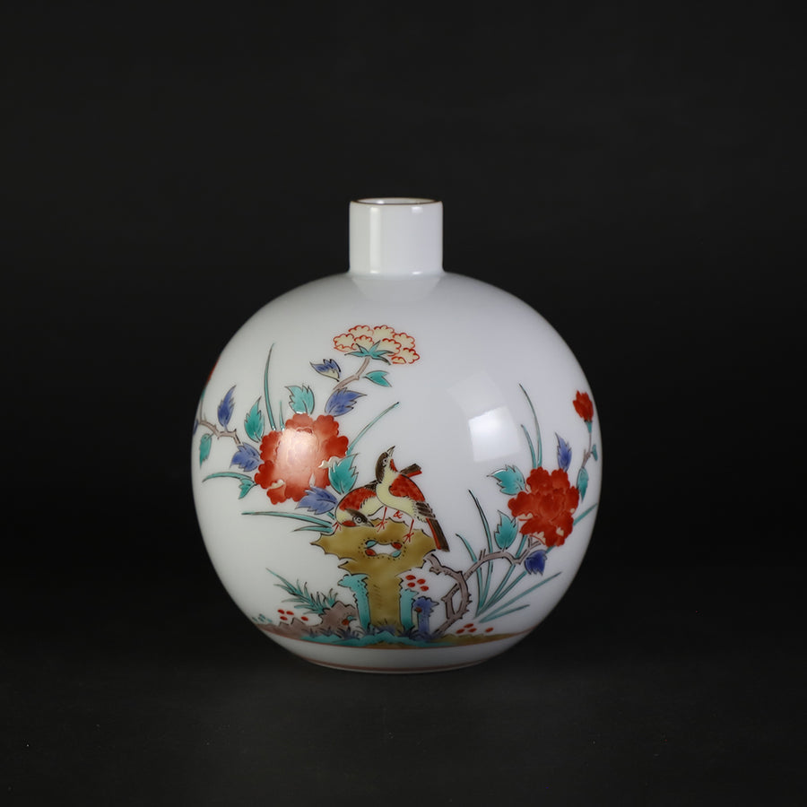 壷□合わせ箱 唐津口広壺 金継ぎ直し有り 古い花器 花瓶 置物 時代物