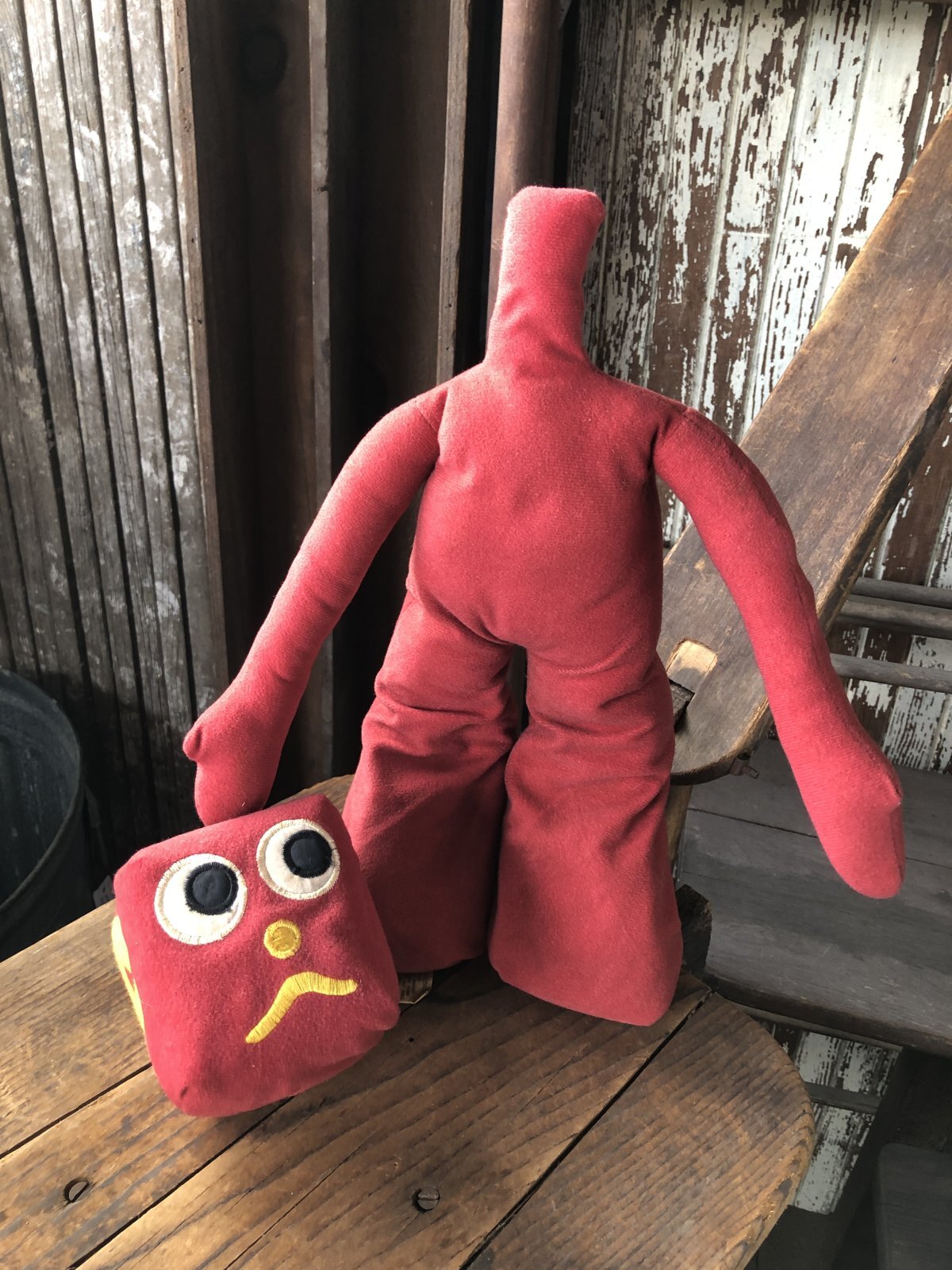 80s Vintage Gumby and Pals G Blockhead Plush Doll (B995