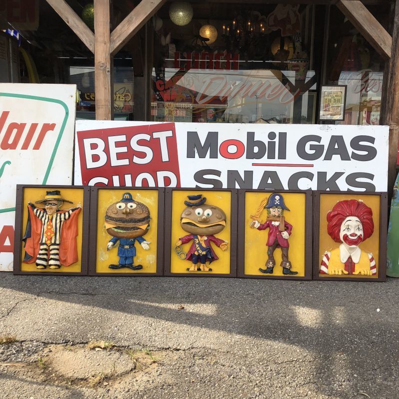70s Vintage McDonald's Wall Statue Store Display Set (T947