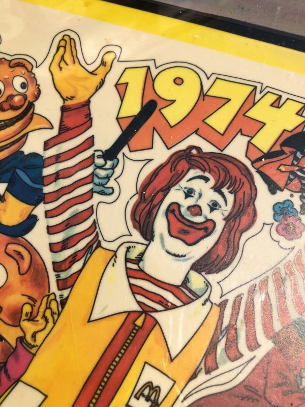 70s Vintage McDonalds GET YOUR POSTER CALENDAR Translite Store