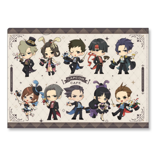 逆転裁判 キャラスタンド 6枚 パセラ カプコンカフェ 龍一 御剣 真宵 茜 冥