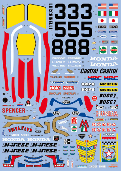 再生産】SHUNKO MODELS 1/12 NS500＆ライダー 1983 デカールセット