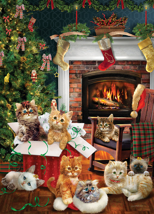 Christmas Kittens 1000 piece jigsaw| 40216 |Cobble Hill Puzzles