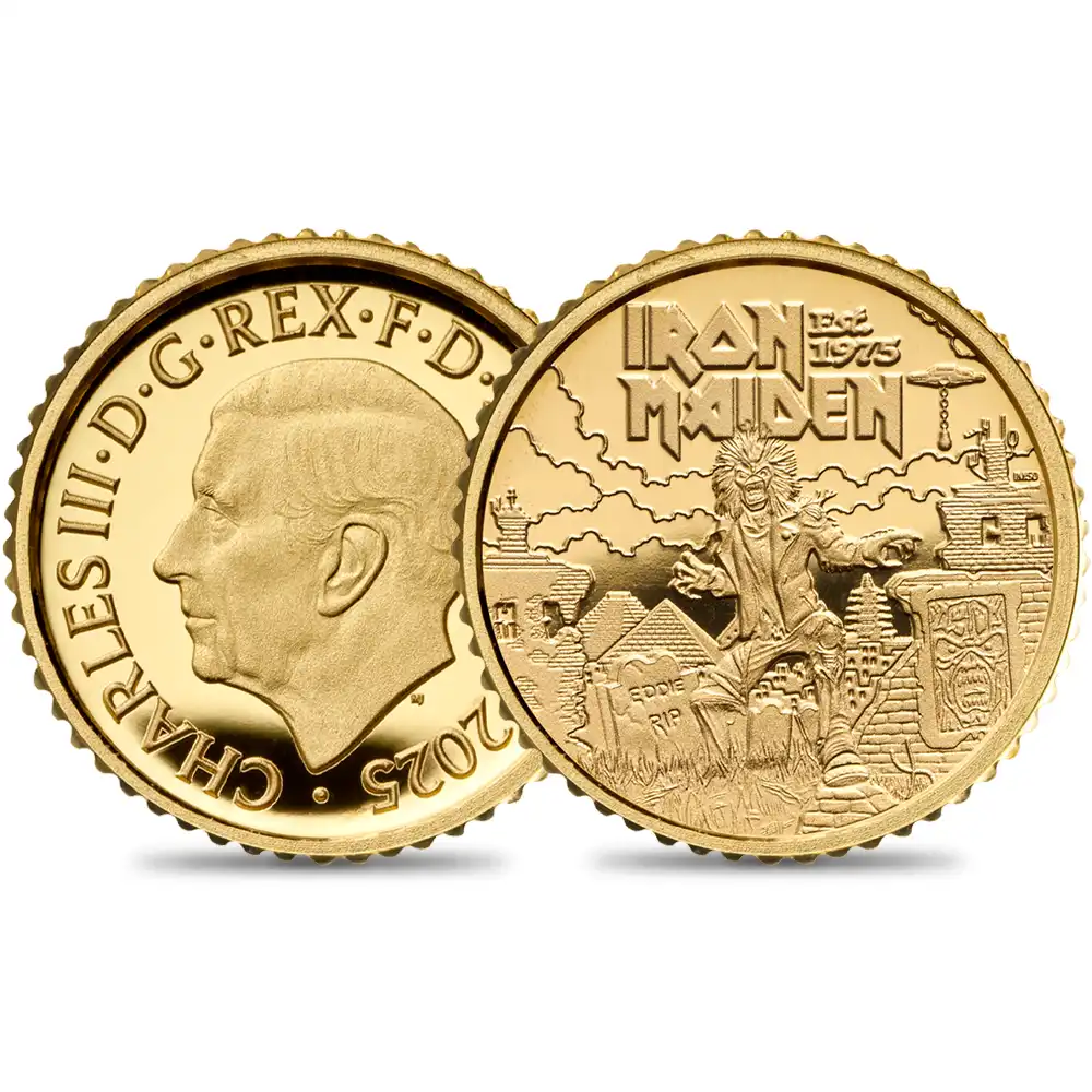 最新 ミュージックレジェンド 2025 イギリス 金貨 アイアンメイデン
