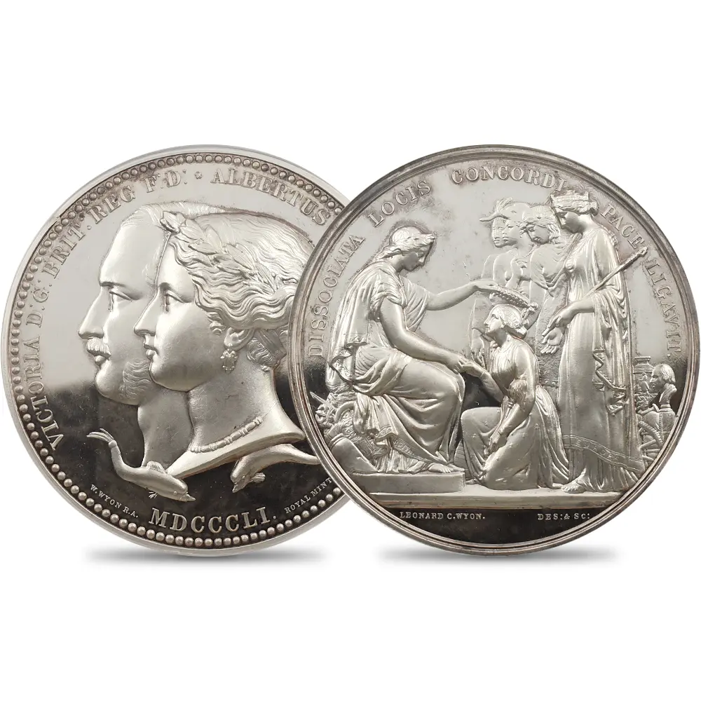 1851 ヴィクトリア女王 ロンドン万国博覧会記念 銀メダル PCGS SP65