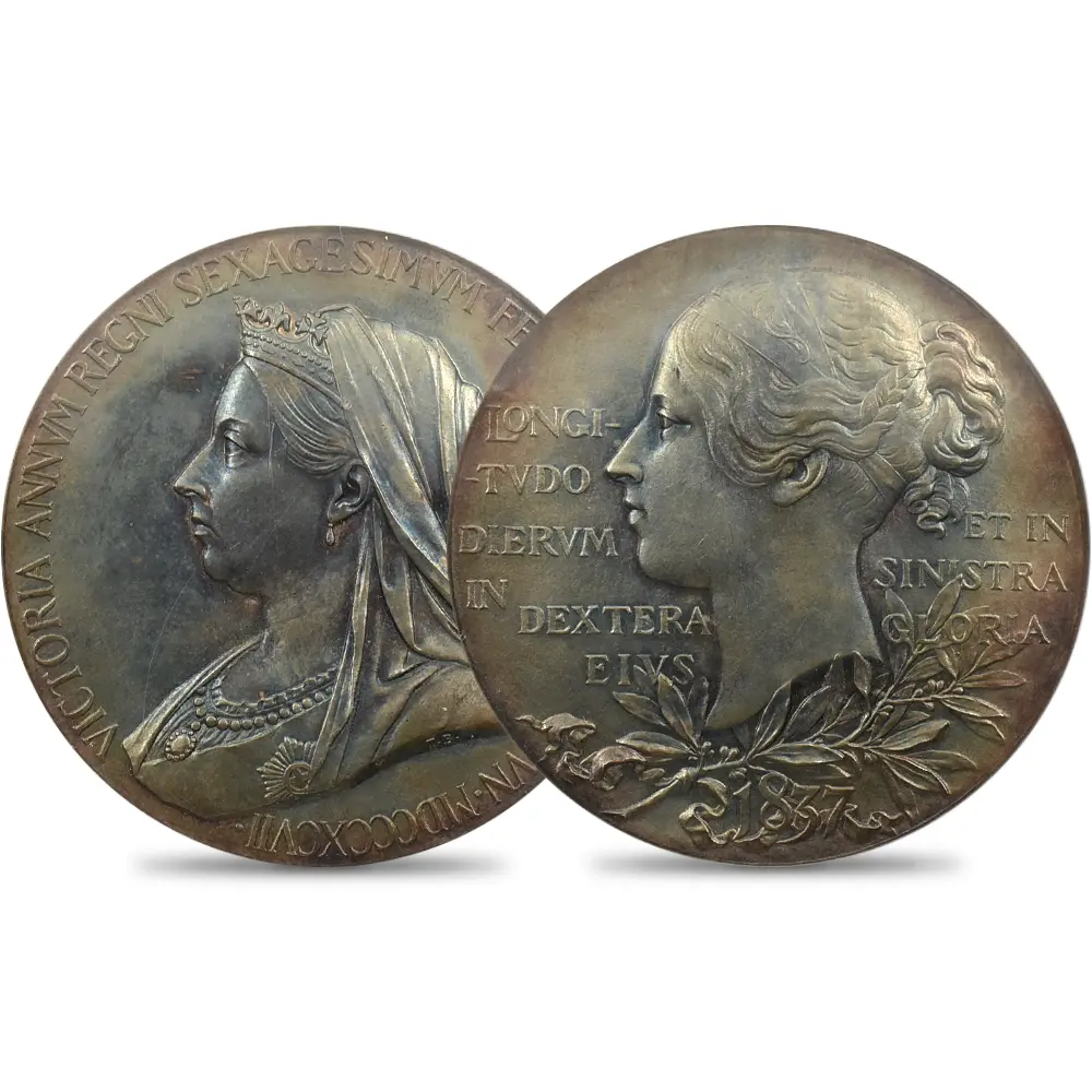 1897 ヴィクトリア女王 オールド（ヴェールド）ヘッド 戴冠60周年記念