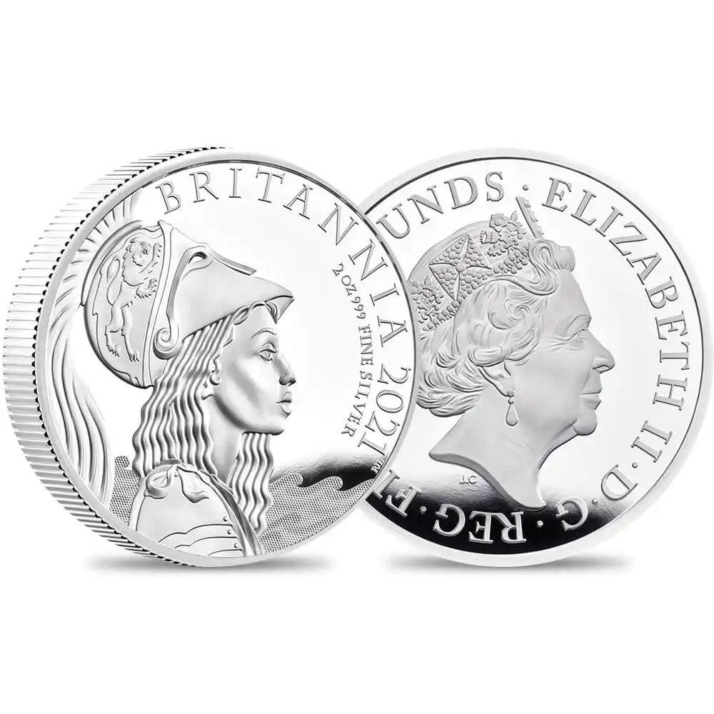 2021 エリザベス2世 プレミアムブリタニア 5ポンド2オンスプルーフ銀貨