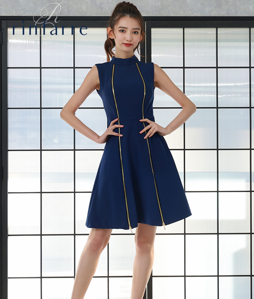 Aラインファスナーミニドレス/黒木麗奈 - カラードレス