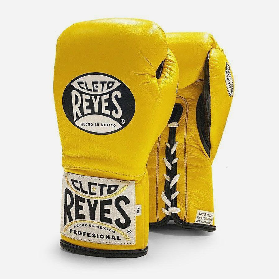 Boxing gloves Cleto Reyes Safetec CB4 Yellow with laces – Combat Arena