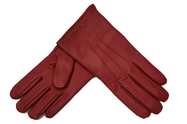 メローラ メンズ手袋◇ナパレザー◇ダークレッド/DK RED《タッチ