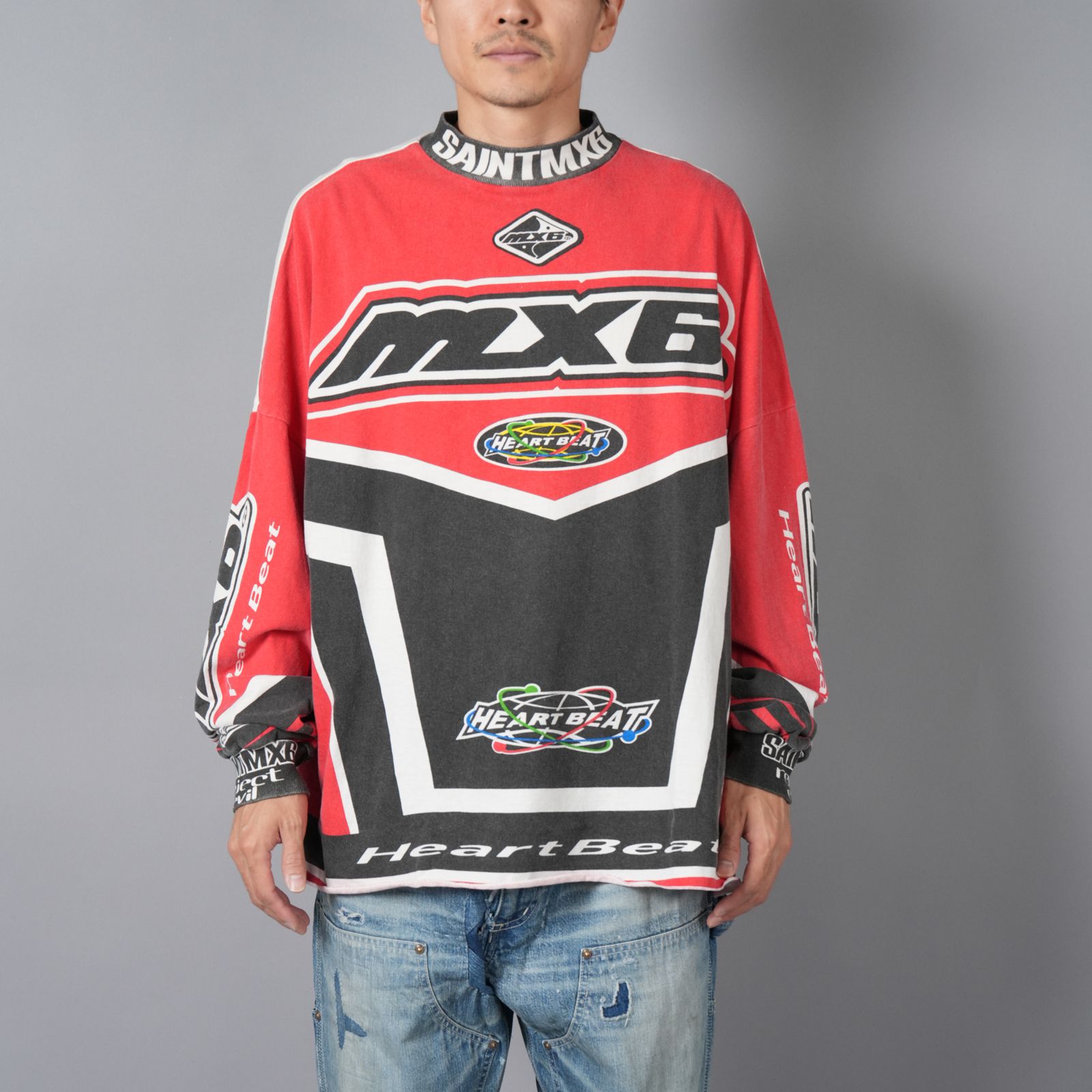 SAINT M×××××× - SM-YS1-0000-019 / LS TEE / MX6 / RED / ロンT