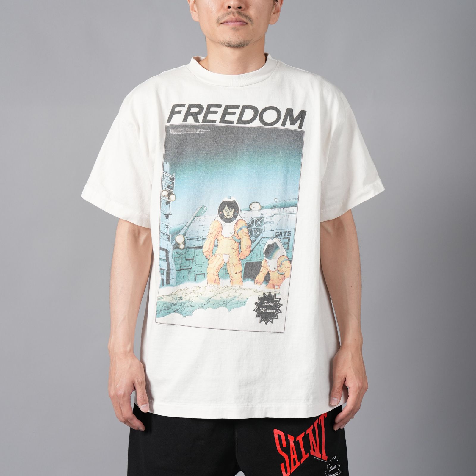 SAINT MICHAEL × FREEDOM』(M) プリントTシャツ