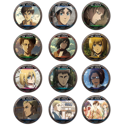 ☆進撃の巨人 グッズ まとめ売り 缶バッジ 紙類 キーホルダー他 約250