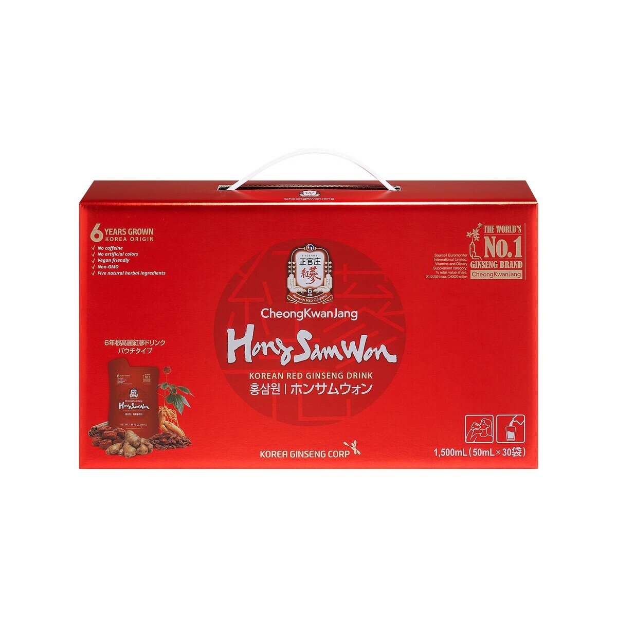 正官庄 紅参茶 300g （3g×100包） 正官庄韓国公式】紅参茶(3g*100袋