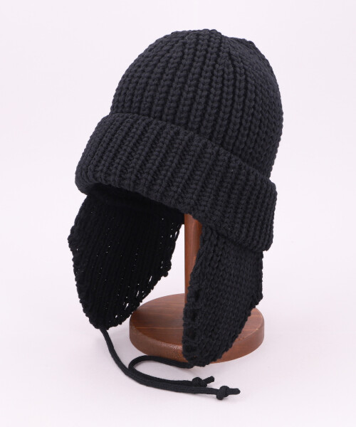 VICTIM x CA4LA EAR FLAP KNIT CAP(ONESIZE BLACK): ニットキャップ