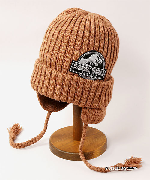JURASSIC WORLD｜CA4LA KNIT CAP(ONESIZE BROWN): ニットキャップ帽子