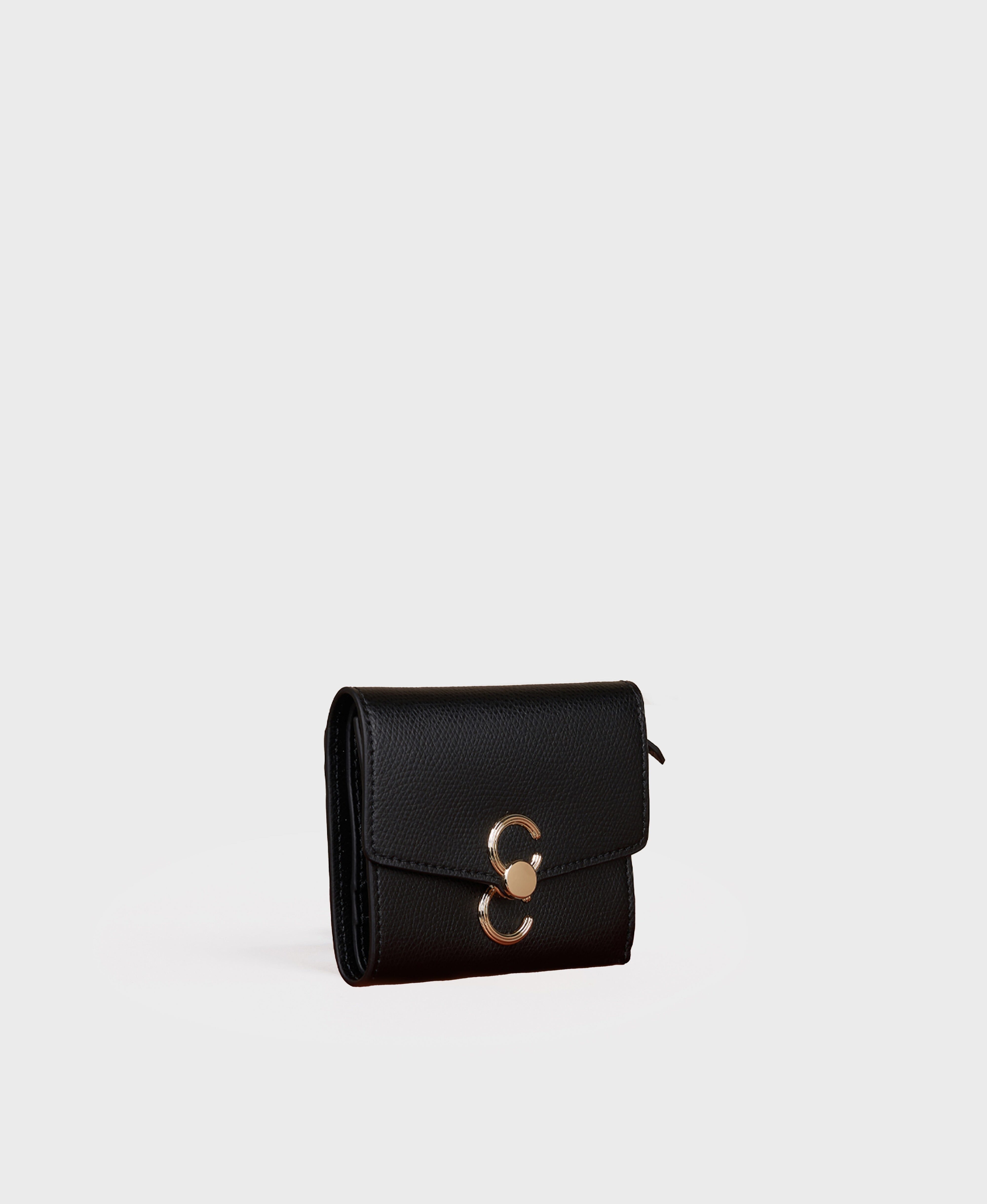 Cafuné - Double-C Compact Wallet - Black