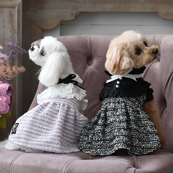 ANNA SUI（アナ スイ）リボンタイツイードワンピース | 犬服・ドック