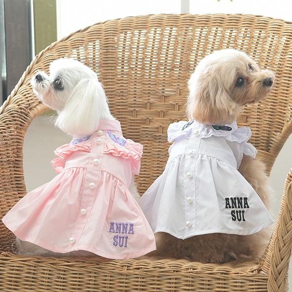 ANNA SUI（アナ スイ）蝶刺繍シャツワンピ | 犬服・ドックウェアCalulu