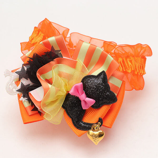 幅広シュシュ、ハロウィン(パープル①)わんちゃん猫ちゃん用はる様専用